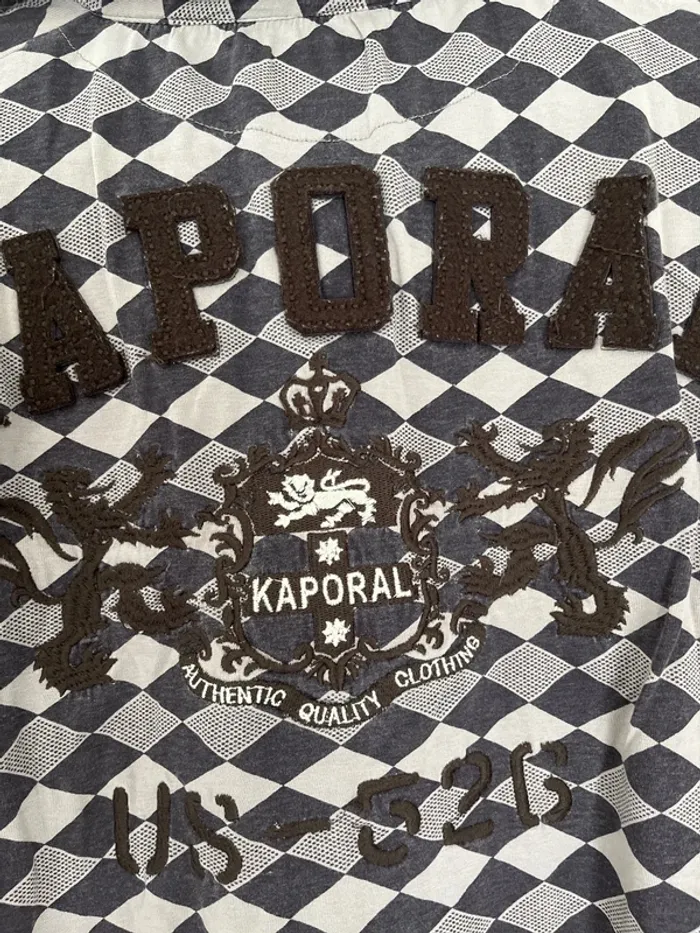 Polo homme à motifs gris manches longues taille XL Kaporal - photo numéro 9