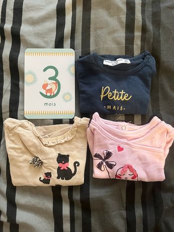 Lot t-shirts - 3 mois