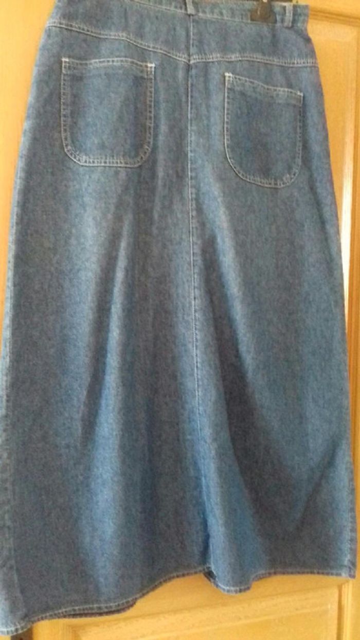Jupe Vintage longue en jean taille 40 - photo numéro 2