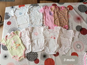 Lot 9 bodies manches courtes Taille 3 mois 👧