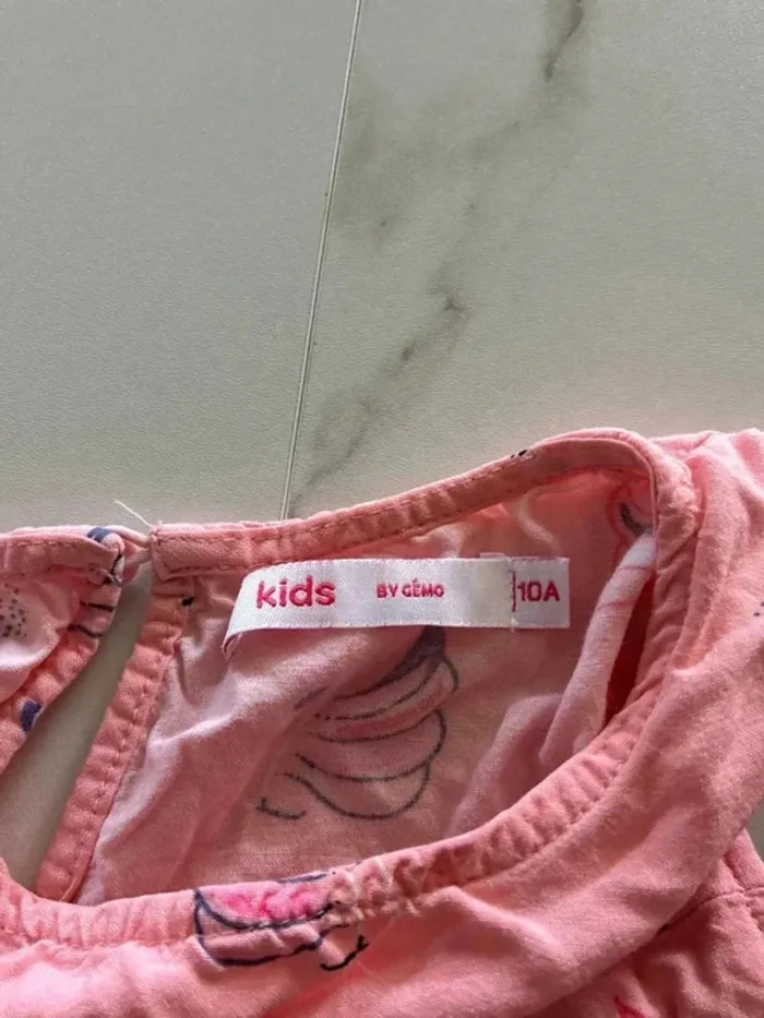 Robe rose saumon à cygnes – GÉMO – Fille 10 ans - photo numéro 4
