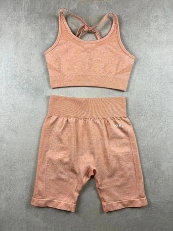Ensemble AYBL Seamless Set - Sports Bra + Short Gym Outfit | abricot | Size S | Women #