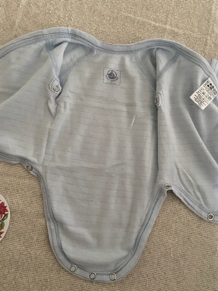 Body croisé cache cœur manches longues petit bateau - photo numéro 2