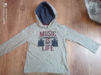 T-shirt à capuche garçon, OKAÏDI, taille 4 ans