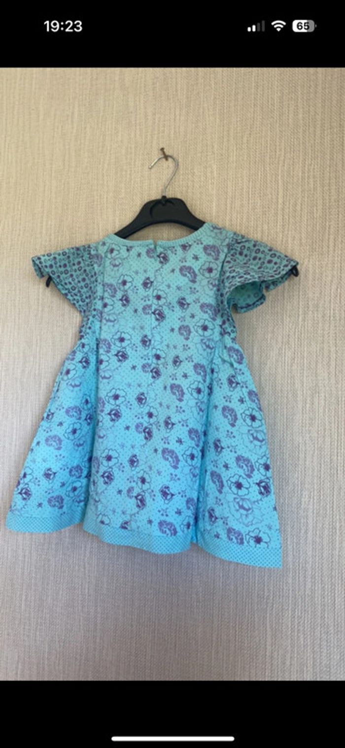 Tunique bleu fleurie orchestra 8 ans - photo numéro 2