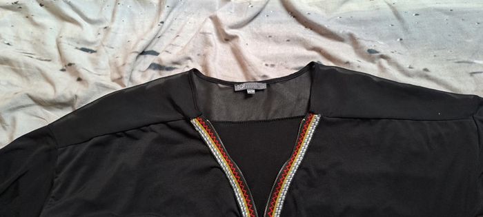 T-shirt blouse noir. TQF. Taille 54/56 - photo numéro 5