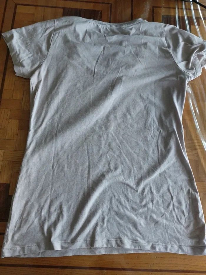 Tee shirt manche courte beige - photo numéro 2