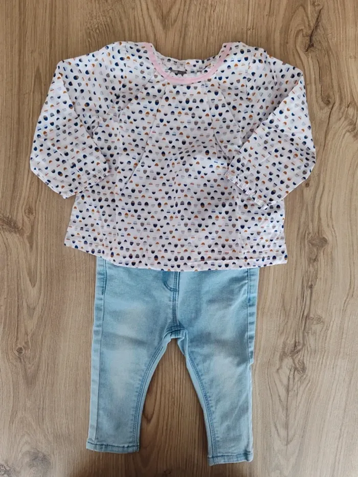 Ensemble fille 12 mois obaibi