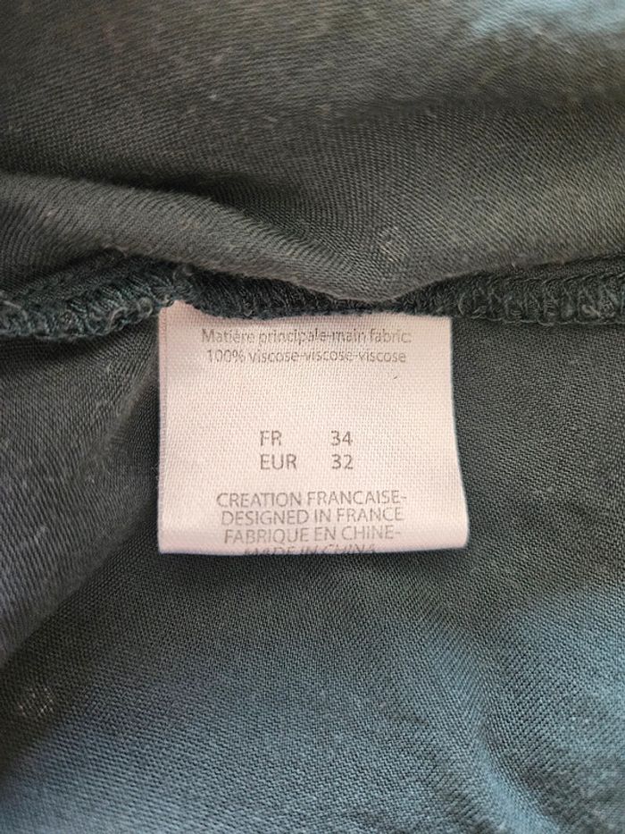 Chemise verte à pois taille 34 Rouge gorge - photo numéro 4