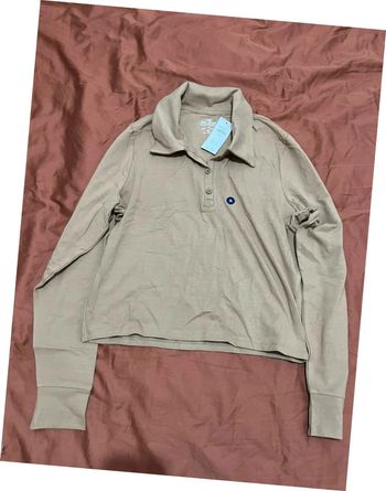 Jolie Polo Camel à manches longues Neuf Taille XL