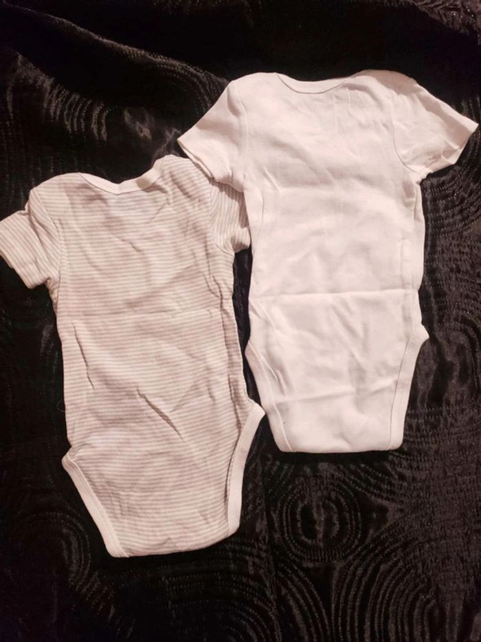 Lot 2 bodies 6 mois fille ou garçon manches courtes t shirt - photo numéro 5