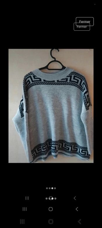 Pull gris  femme hiver
