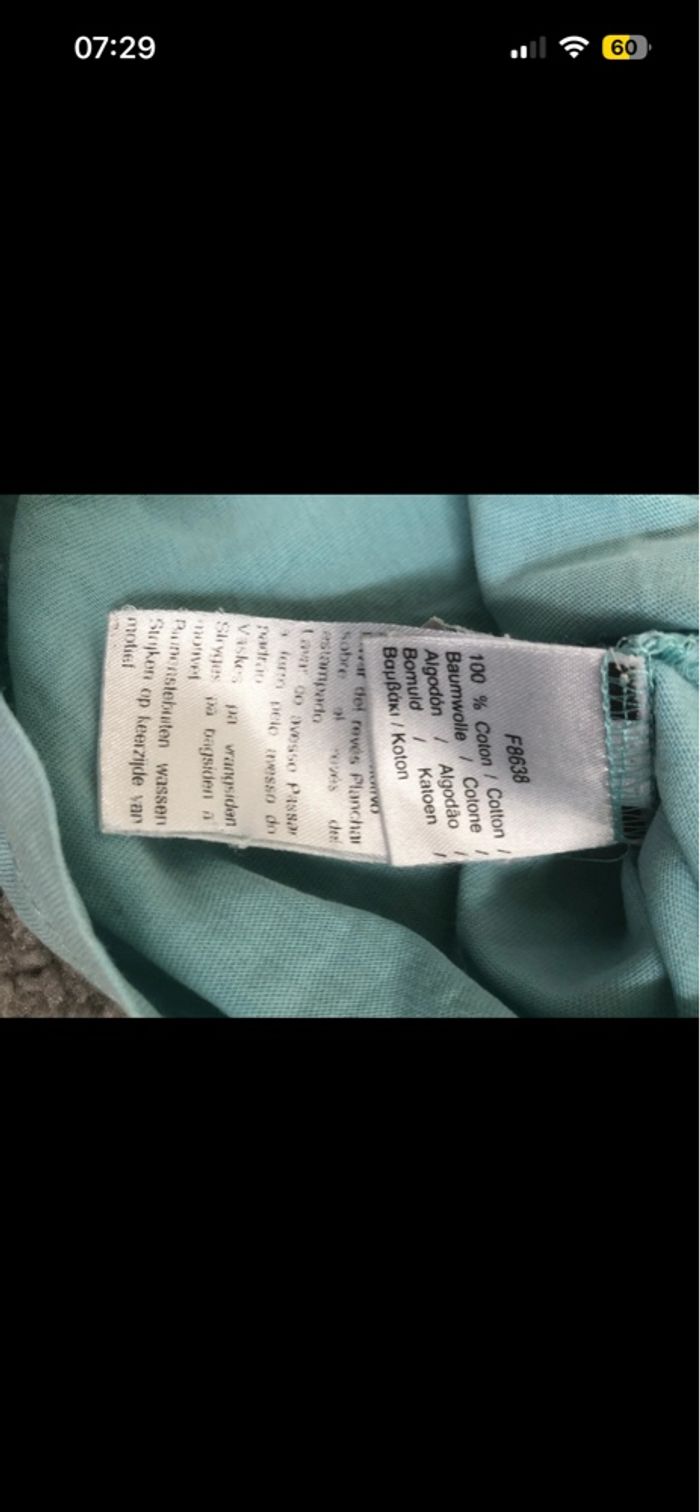 T-shirt Lacoste bleu clair garçon 8ans turquoise - photo numéro 9