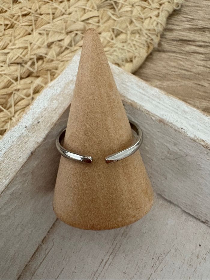Bague argentée acier inoxydable - photo numéro 2