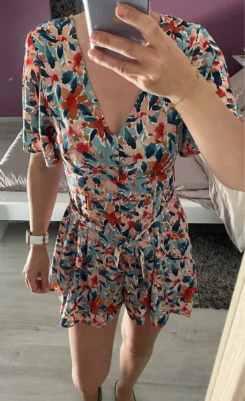 Combishort fleurie taille S