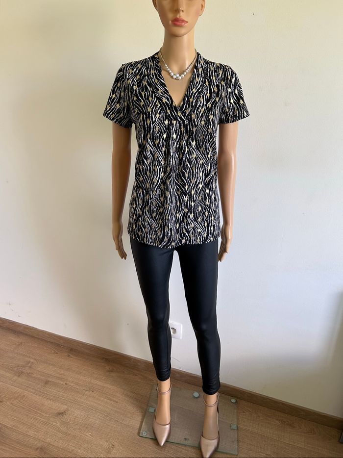 Blouse imprimée à manches courtes Morgan taille M jamais portée - photo numéro 3