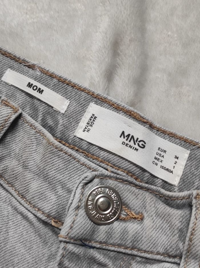 Jean mom gris clair taille XS - photo numéro 3