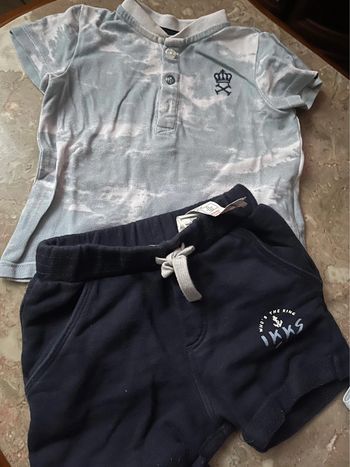 Ensemble garçon ikks 12mois short et polo