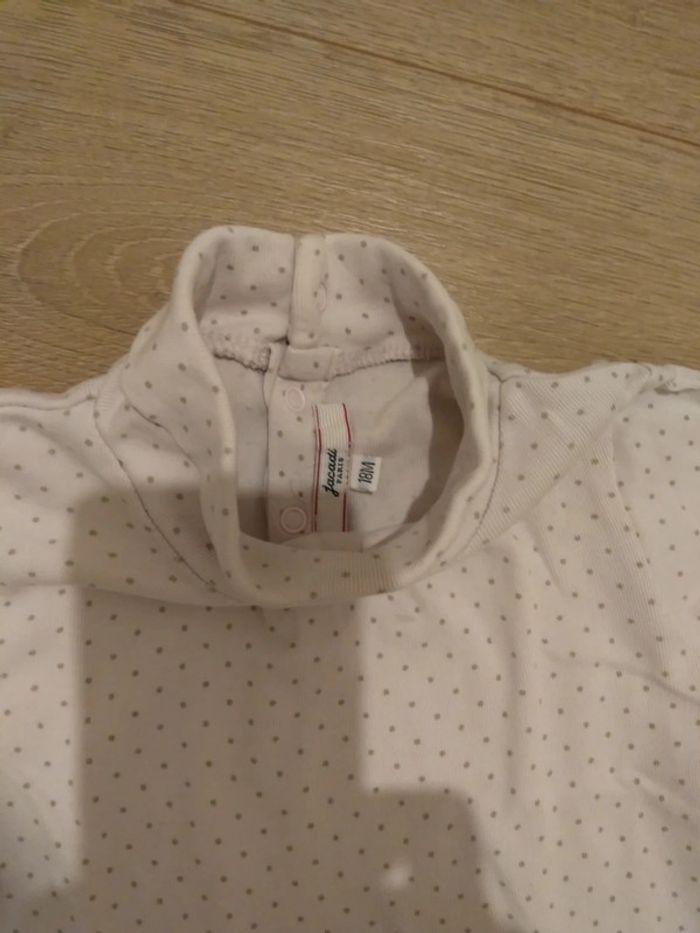 T-shirt col roulé fille 18 mois - photo numéro 3