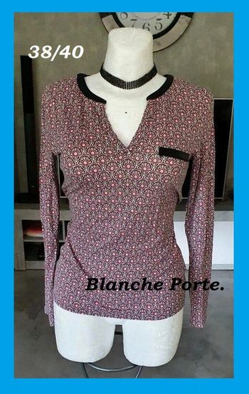 Beau T-shirt fleuris Blancheporte taille 38/40