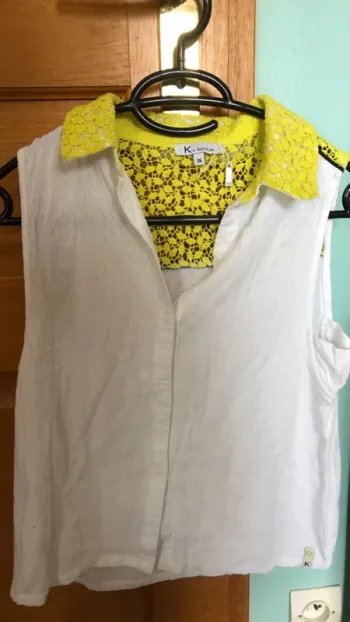 chemise sans manches kookai blanche tailler 36