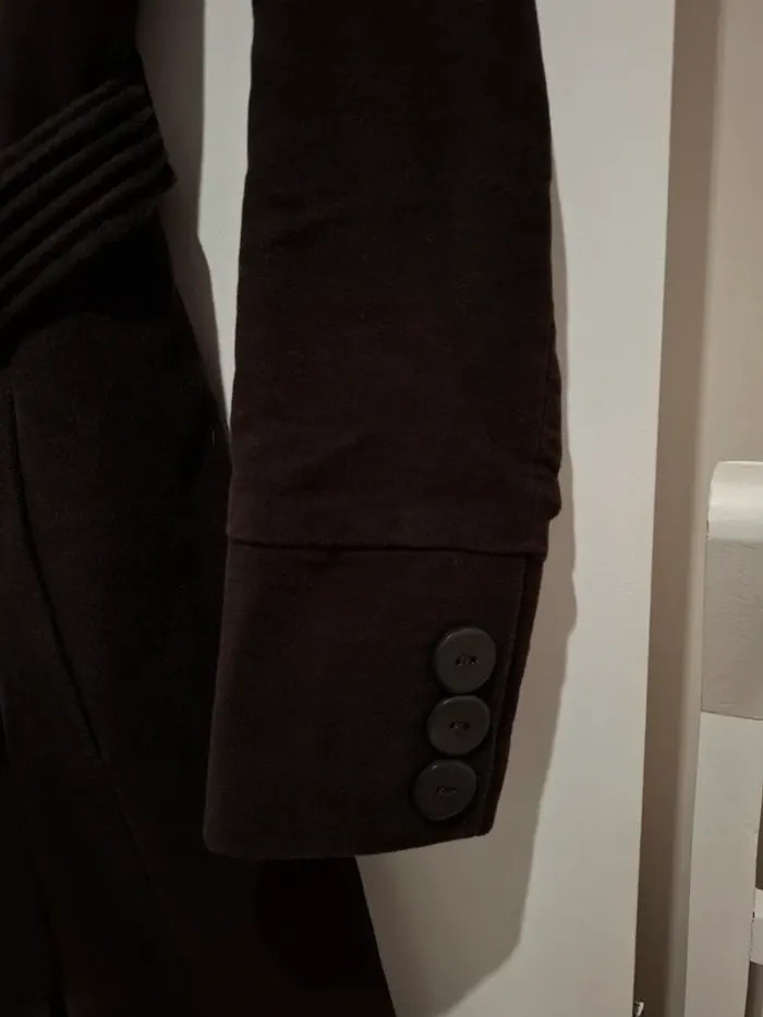 Manteau trench long marron - Naf Naf - 36 - très bon état - photo numéro 7