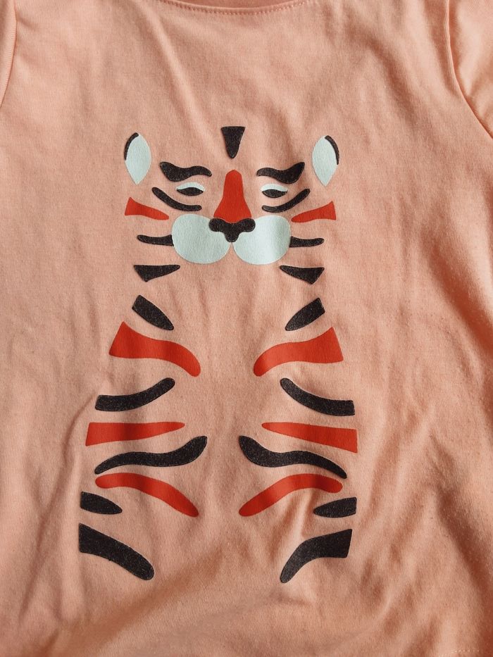 Vêtement fille tee-shirt manches courtes tigre Okaïdi 3 ans - photo numéro 2