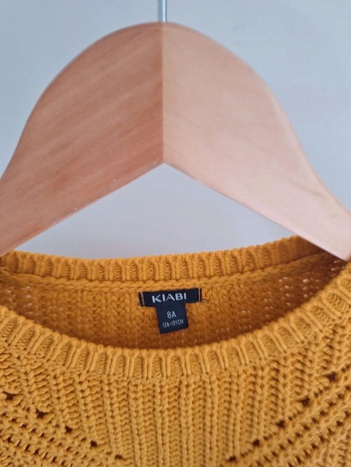 Pull kiabi jaune moutarde enfant fille 8 ans - photo numéro 3
