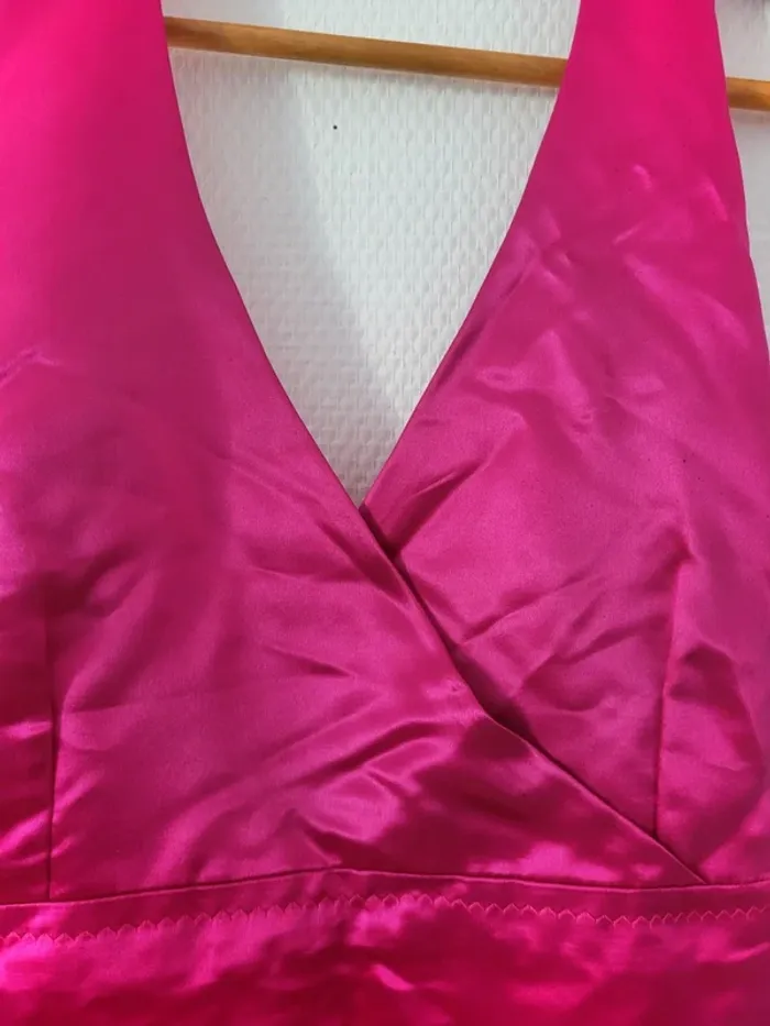Robe de soirée satin taille M - photo numéro 2