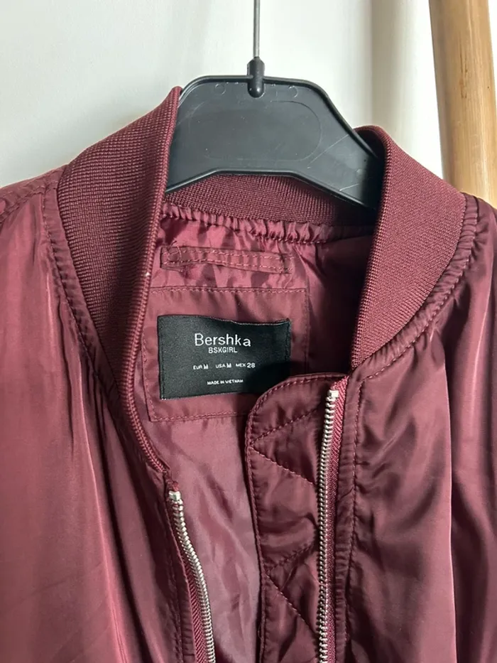 Bomber bordeaux Bershka - photo numéro 3