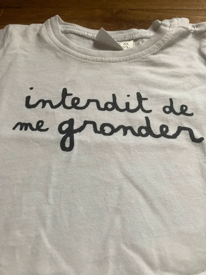 T shirt blanc 12 mois - photo numéro 2