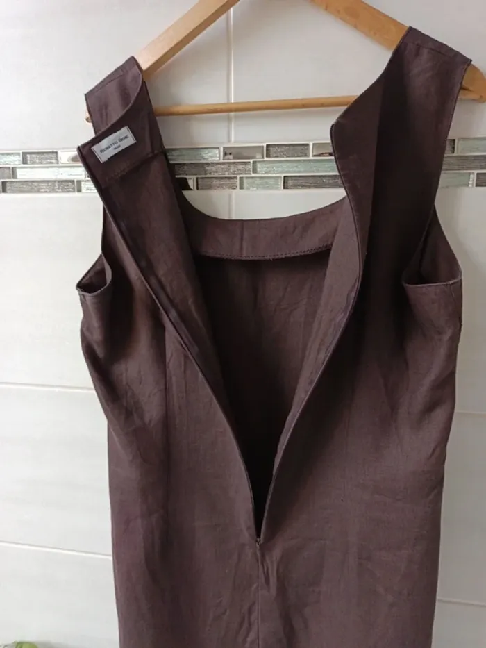 Robe Renato Bene t.42 100% lin - photo numéro 4