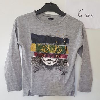 T-shirt chat ml kiabi 6 ans