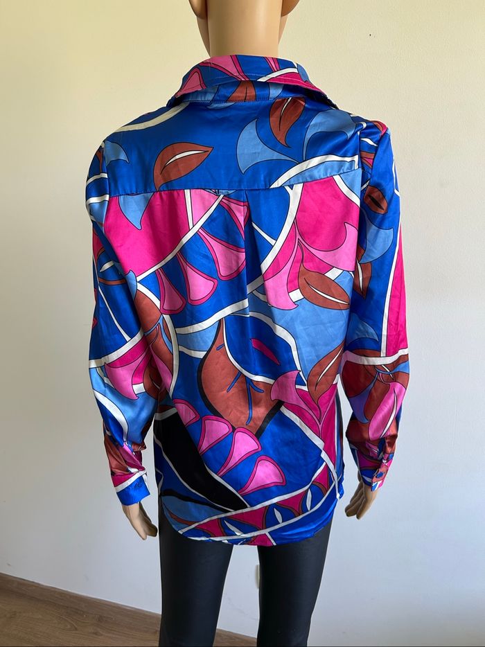 Chemise imprimée neuve à manches longues In Vogue taille S - photo numéro 5