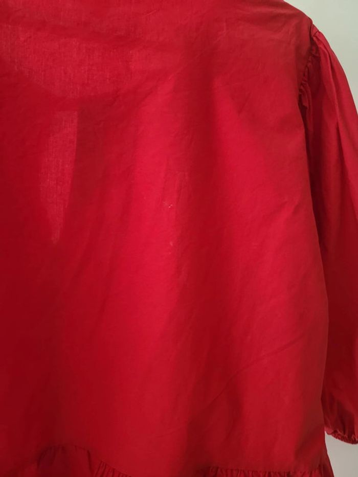 Blouse rouge à manches 3/4 • Made In Italy • taille unique - photo numéro 3