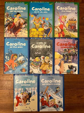 Lot de 8 livres durs Caroline bibliothèque Hachette des petits bd album