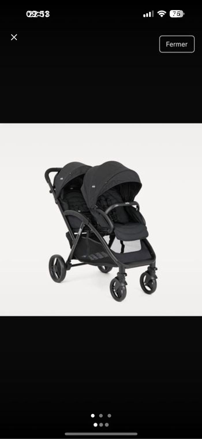 Poussette double evalite noir joie - photo numéro 4