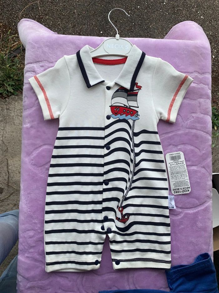 Lot ensemble de 2 bodies et un ensemble été bébé garçon , 6-9 mois - photo numéro 4
