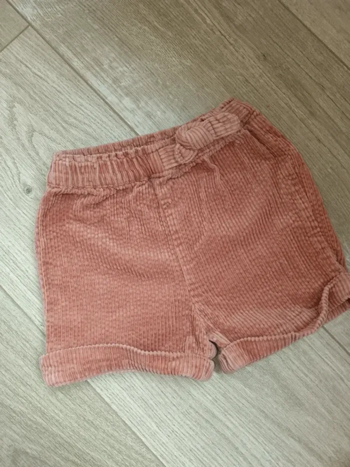 Short velours côtelé