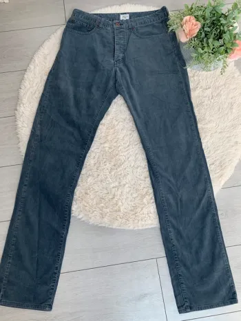 Pantalon bleu côtelé pour homme