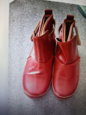Bottines mocassin rouge" p- 36" 