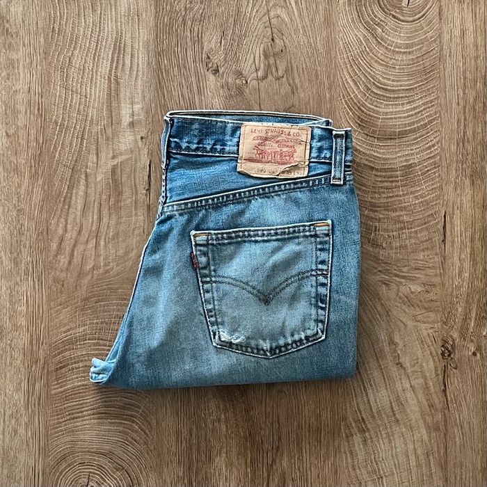 Jean/pantalon bleu clair Levi's 590 vintage pour femme, taille W 33 (42 taille française)