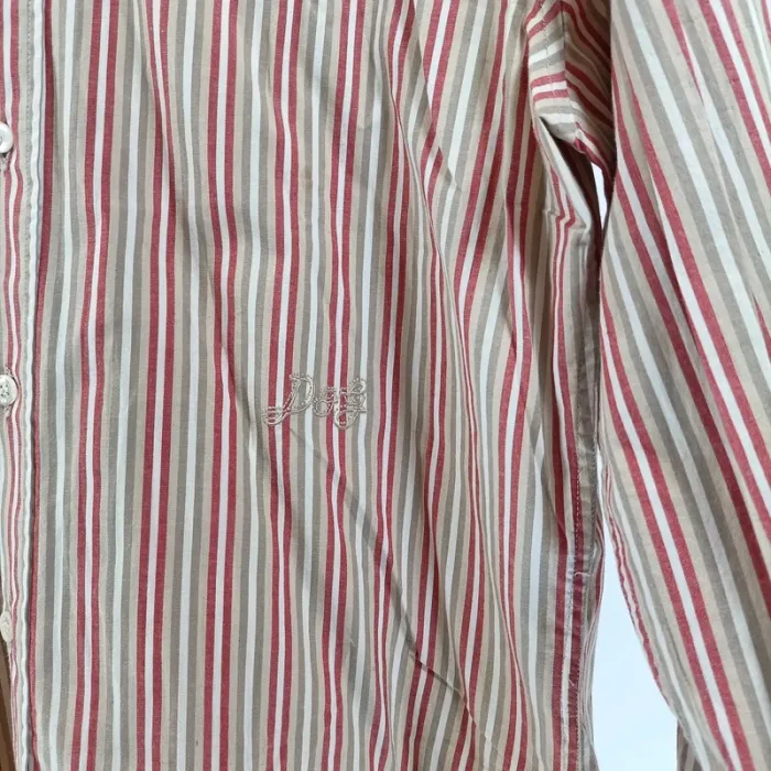 Chemise rayée rouge beige et blanc D&G Dolce & Gabbana - Taille 52 - Made in Italy - A040 - photo numéro 6