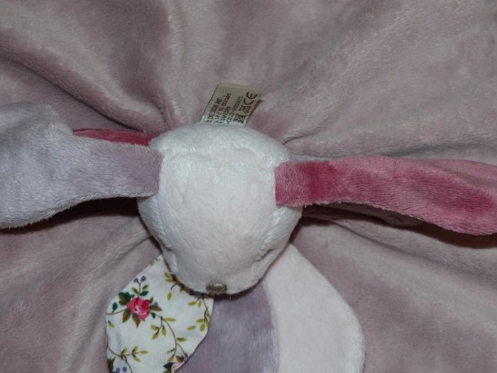 Doudou plat lapin rose Bukowski 🐰parfait état - photo numéro 3