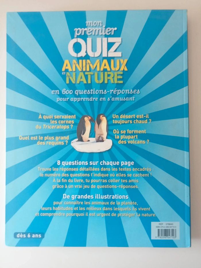 livre mon premier quizz animaux et nature - photo numéro 2