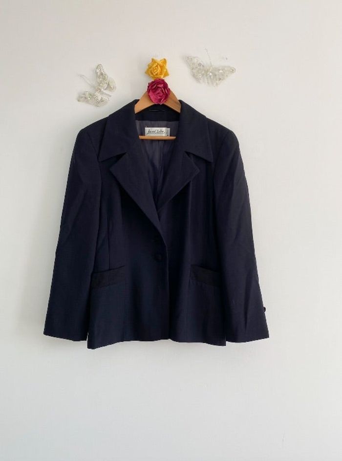 Jean Claire – Veste de tailleur laine bleue nuit