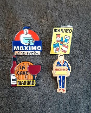 Lot de 4 pin's Maximo