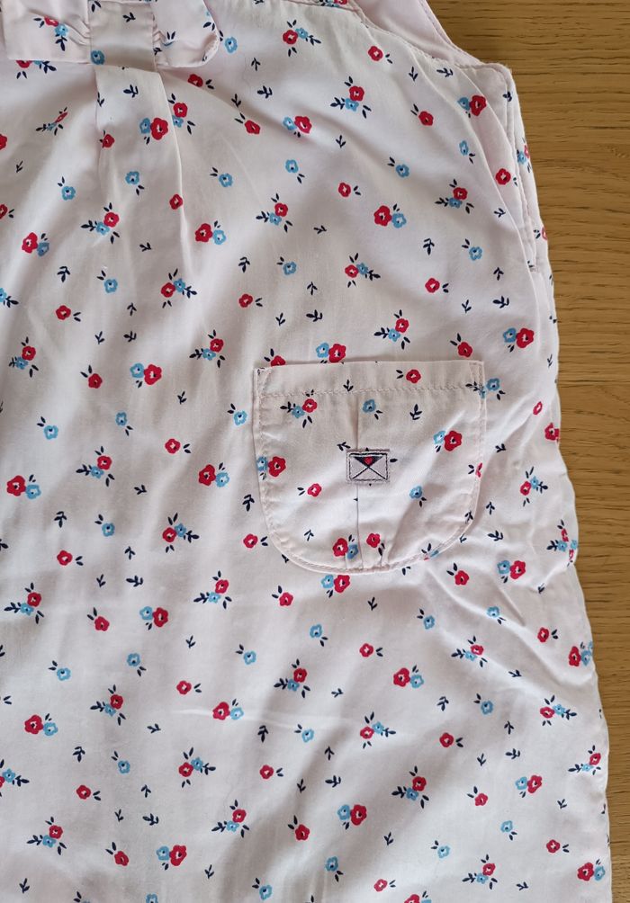 Salopette rose pâle fleurie Sergent Major fermeture pression 2 poches avant fille 18 mois 80 cm - photo numéro 5