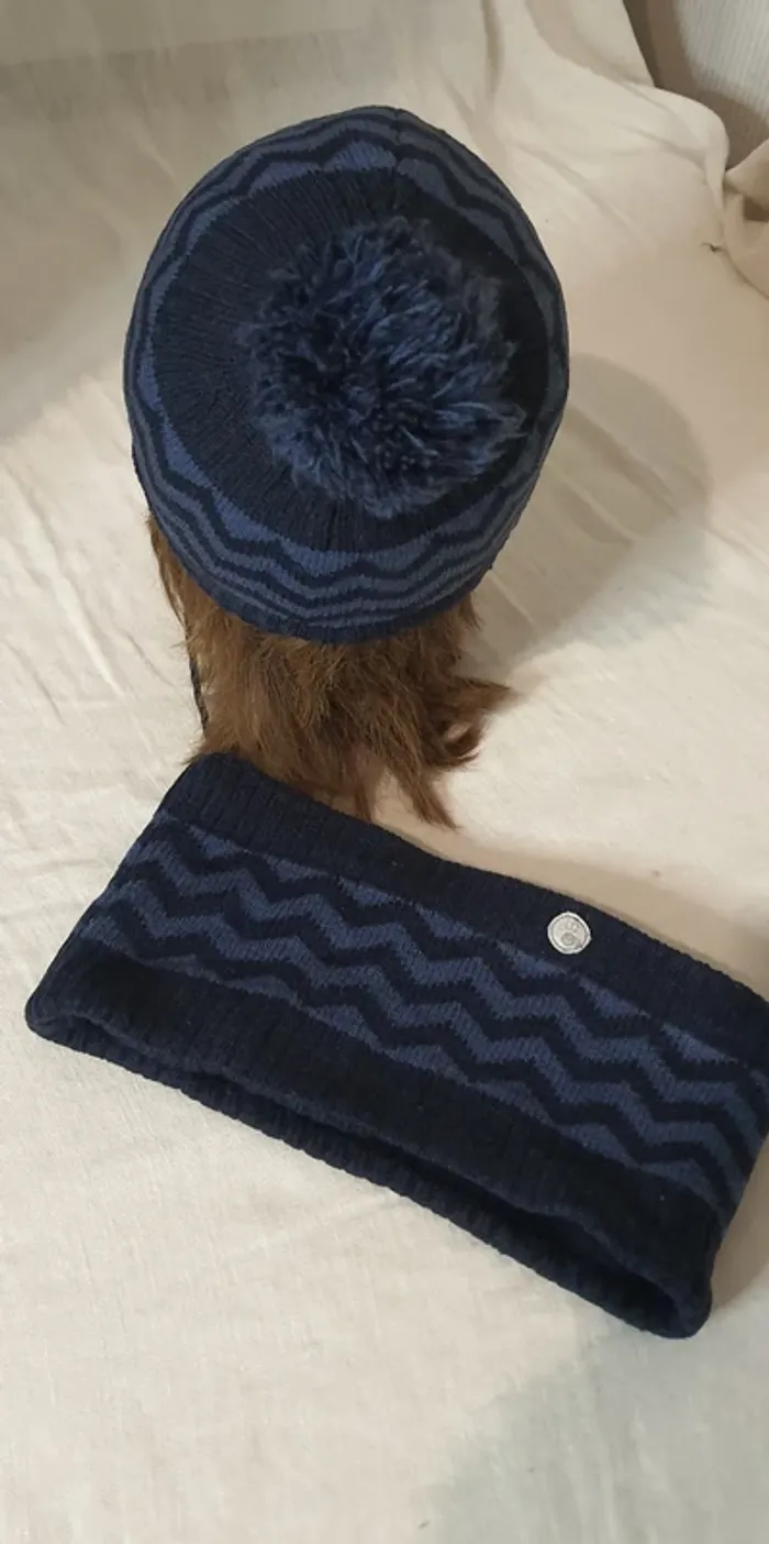 Bonnet et tour de coup "OB" enfant - photo numéro 4