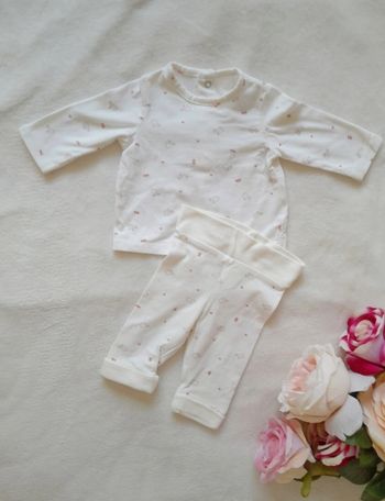 Ensemble fille legging et t-shirt imprimé oiseaux 0 mois Orchestra